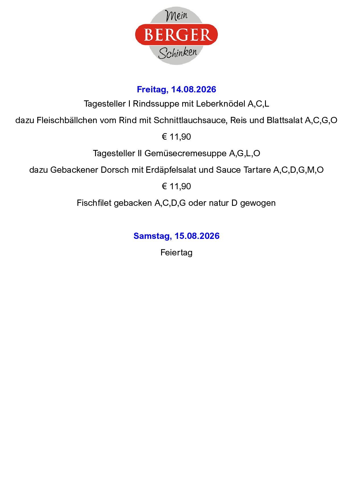 Berger – Menüplan KW33 – Seite 3