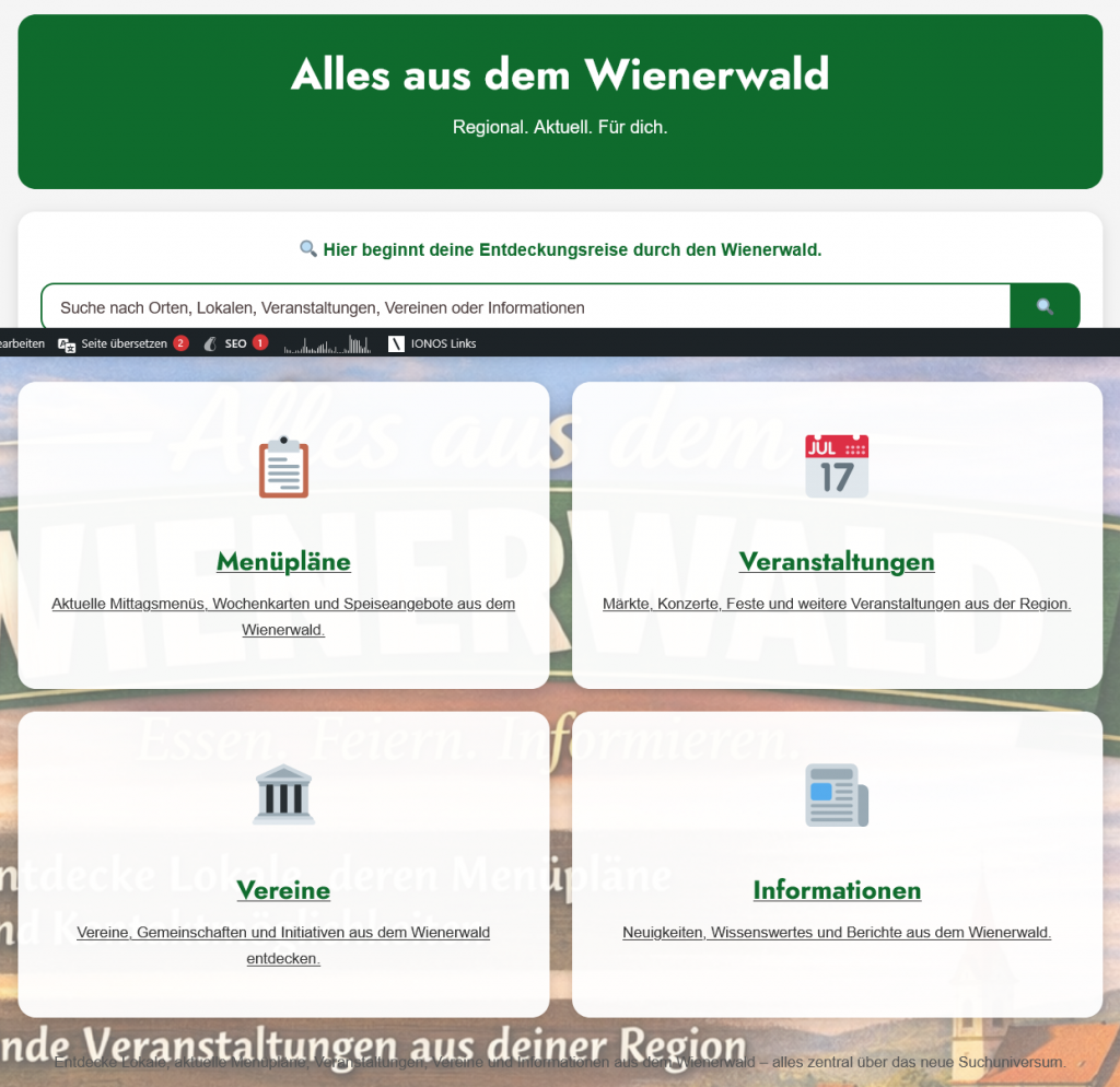 Neue Startseite