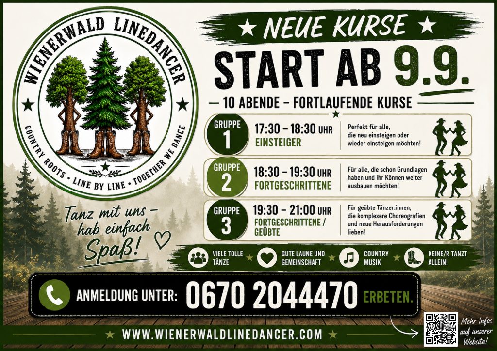 Linedance Kursbeginn: 09.09.2026