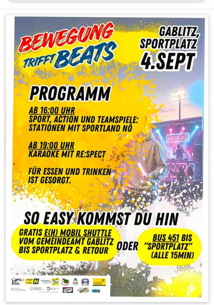 Bewegung trifft Beats - Gablitz: 04.09.2026