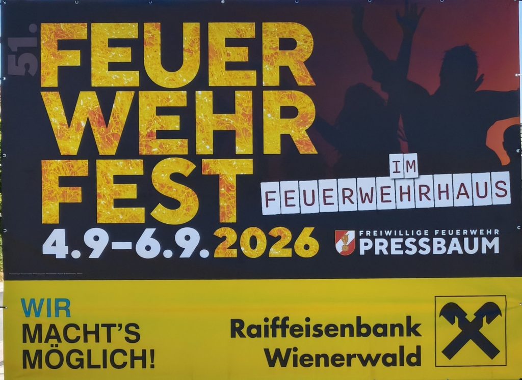 Feuerwehrfest Pressbaum: 04.09.2026
