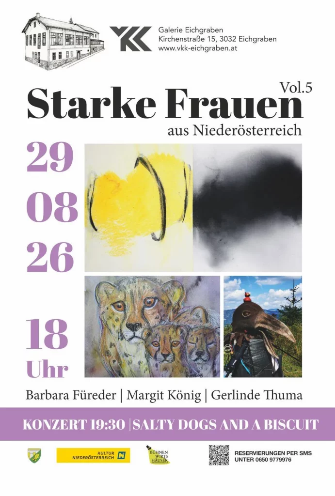 Starke Frauen aus NÖ Vol.5 in der Galerie Eichgraben: 29.08.2026